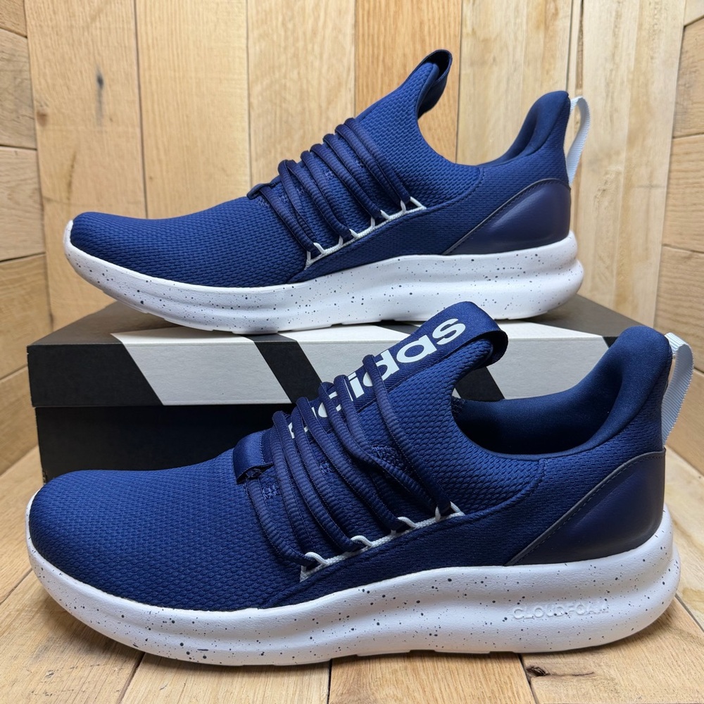 Adidas Men's Lite Racer Adapt 7.0 Navy Blue/White Sz 11.5 Cloudfoam Sneakers NWT